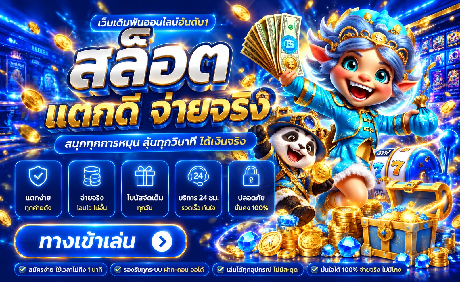เกมสล็อต 9UFA พร้อมตัวละครและเหรียญรางวัล